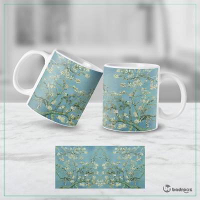 ماگ  شکوفه های بادام almond blossoms ونگوگ 