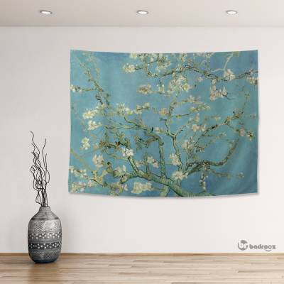 بک دراپ شکوفه های بادام almond blossoms ونگوگ 