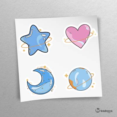 پک استیکر  Glass planets