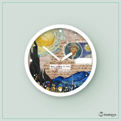 ساعت دیواری  شب پرستاره ون گوگ