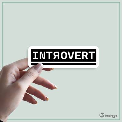 استیکر و برچسب Introvert