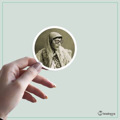 استیکر و برچسب بانوی قجری