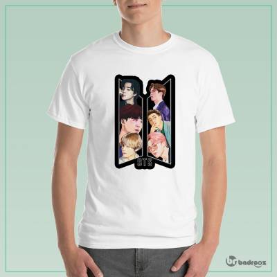 تی شرت مردانه لوگو bts