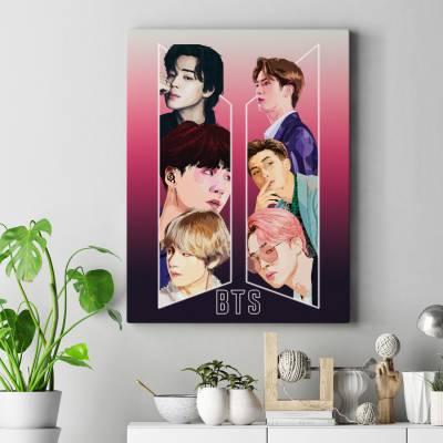 تابلو کنواس (بوم) لوگو bts
