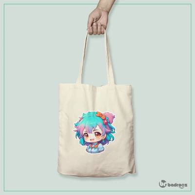 کیف خرید کتان (توت بگ) Colorful Girl