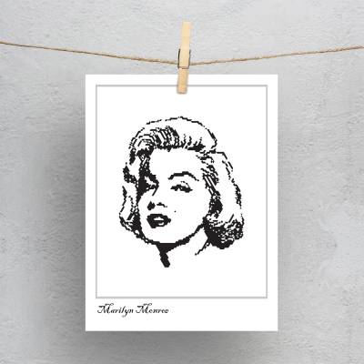 پولاروید(فتوکارت) Pixelated Marilyn Monroe