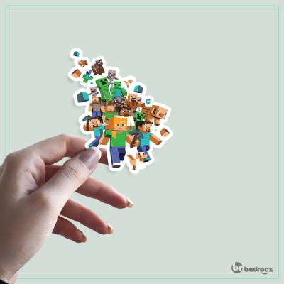 استیکر و برچسب طرح ماینکرفت -100