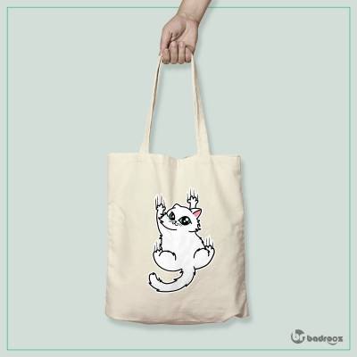 کیف خرید کتان (توت بگ) گربه بغلی 10