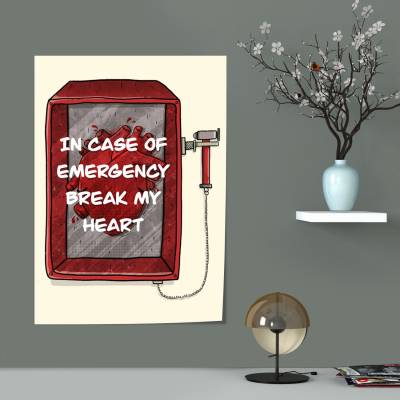 پوستر سیلک Break my heart