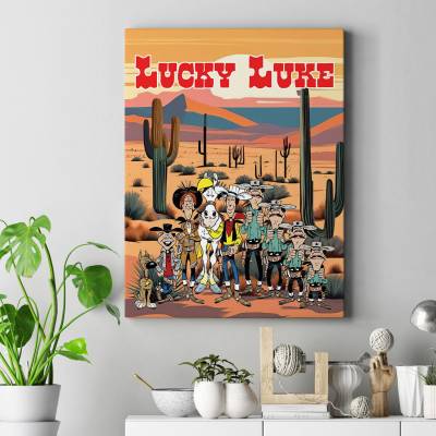 تابلو کنواس (بوم) lucky luke