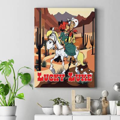 تابلو کنواس (بوم) lucky luke 3