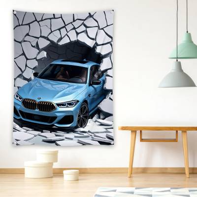 دراپ بنر طرح حفره 3 بعدی و BMW