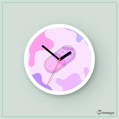 ساعت دیواری  Pink capsule 1