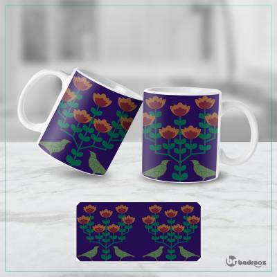ماگ  -گل و مرغ-