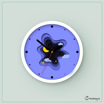 ساعت دیواری  Night paper style