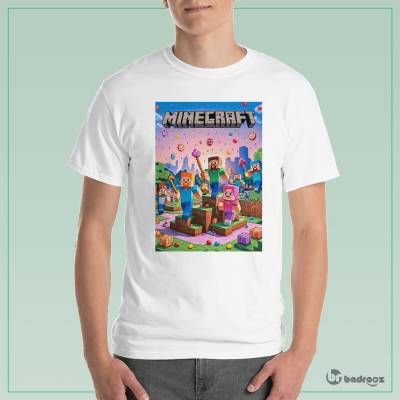 تی شرت مردانه minecraft in candy land