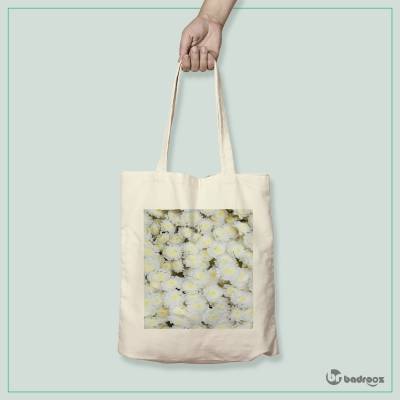 کیف خرید کتان (توت بگ) white-flowers
