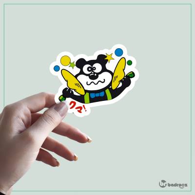 استیکر و برچسب آدامس خرسی قرمز (RED_KUMA)