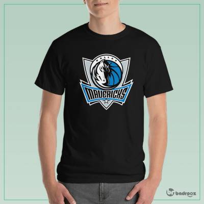 تی شرت مردانه لوگوی تیم بسکتبال دالاس ماوریکس Dallas Mavericks
