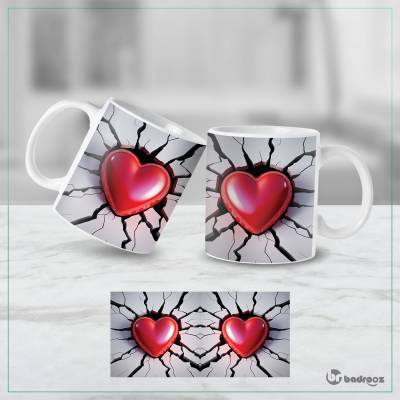 ماگ  حفره 3 بعدی-قلب بیقرار