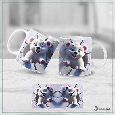 ماگ  حفره 3 بعدی-بچه خرس بازیگوش 1