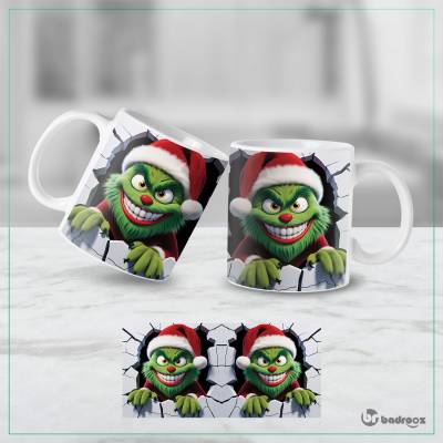 ماگ  حفره 3 بعدی-هیولای سبز کریسمس 2