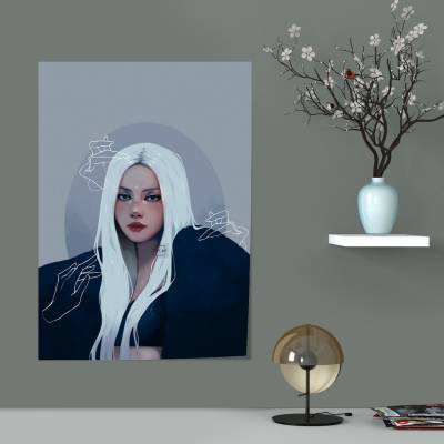 پوستر سیلک lisa new woman