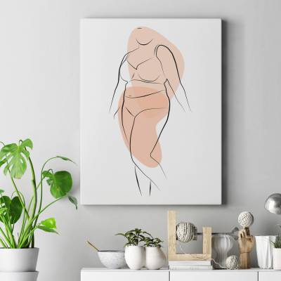 تابلو کنواس (بوم) BBW (Big Beautiful Woman) Line Art