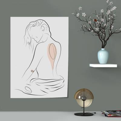 پوستر سیلک Female Line Art