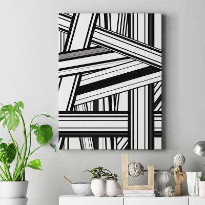 تابلو کنواس (بوم) Lines Wall Art