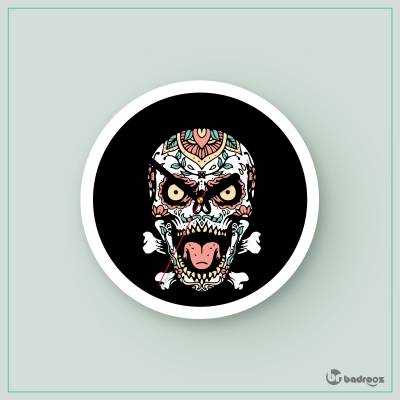 ساعت دیواری  white skull