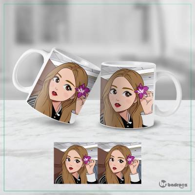 ماگ  طرح بلک پینک - کد : 021