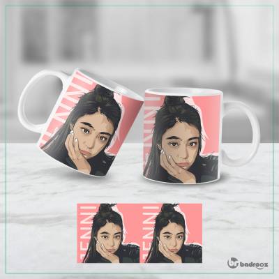 ماگ  طرح بلک پینک - کد : 022
