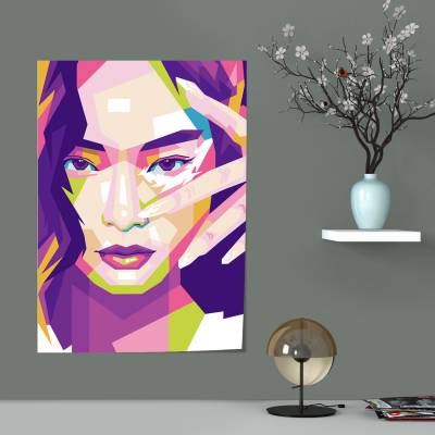 پوستر سیلک طرح بلک پینک - کد : 024
