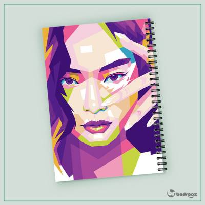 دفتر یادداشت طرح بلک پینک - کد : 024