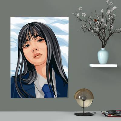 پوستر سیلک طرح بلک پینک - کد : 025
