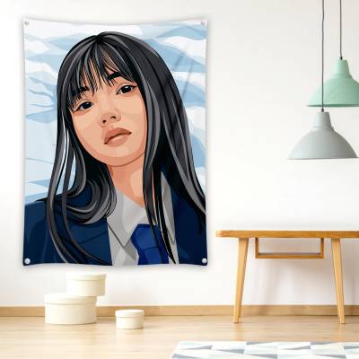 دراپ بنر طرح بلک پینک - کد : 025