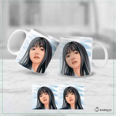 ماگ  طرح بلک پینک - کد : 025