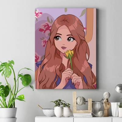 تابلو کنواس (بوم) طرح بلک پینک - کد : 026
