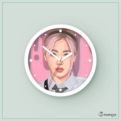 ساعت دیواری  طرح بلک پینک - کد : 028