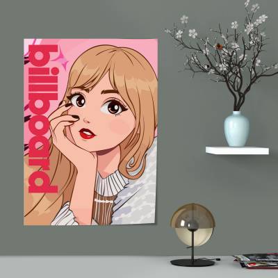 پوستر سیلک طرح بلک پینک - کد : 030