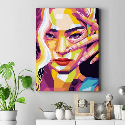تابلو کنواس (بوم) طرح بلک پینک - کد : 031