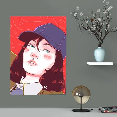 پوستر سیلک طرح بلک پینک - کد : 033