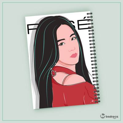 دفتر یادداشت طرح بلک پینک - کد : 034