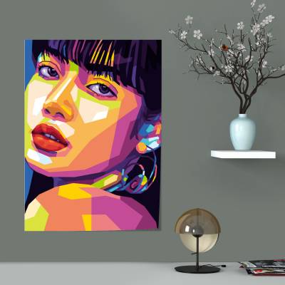 پوستر سیلک طرح بلک پینک - کد : 035