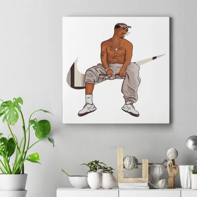 تابلو کنواس مربع (بوم) طرح توپاک شکور (Tupac Shakur)