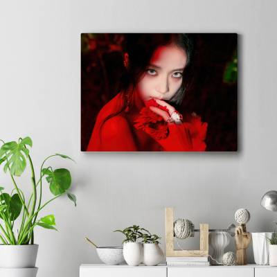 تابلو کنواس (بوم) طرح بلک پینک - کد : 050