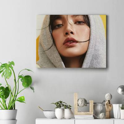 تابلو کنواس (بوم) طرح بلک پینک - کد : 052