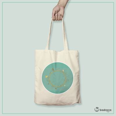 کیف خرید کتان (توت بگ) Blue Green