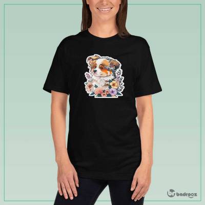 تی شرت زنانه flourish puppy